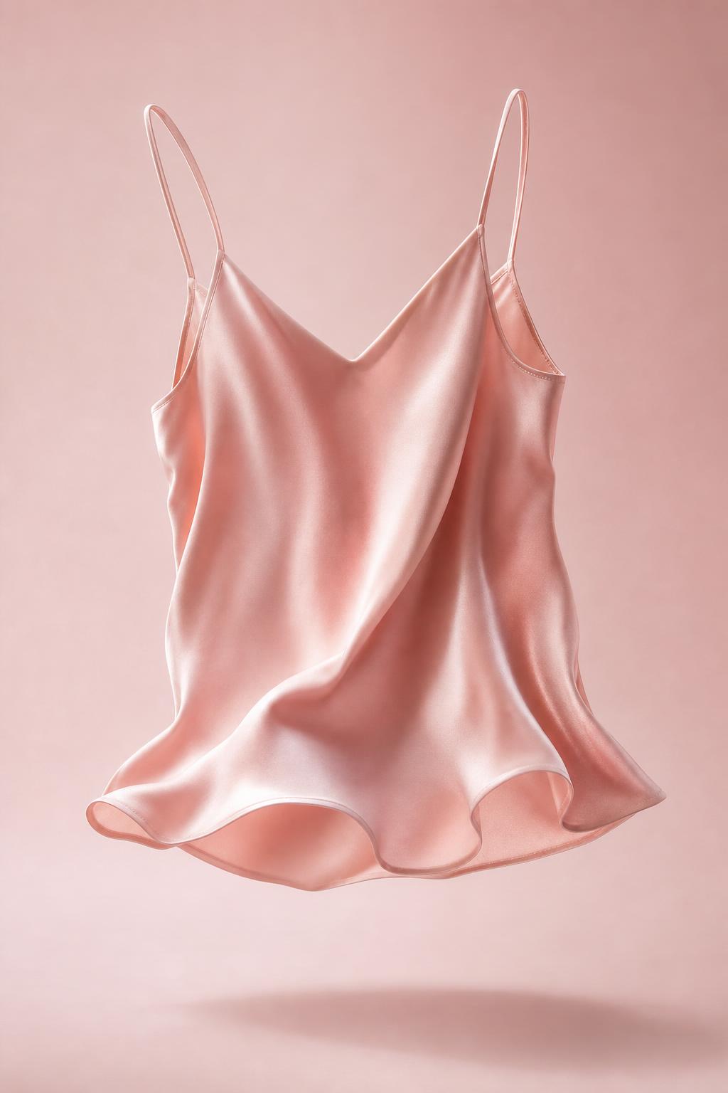 AI-generated premium silk camisole — hero product